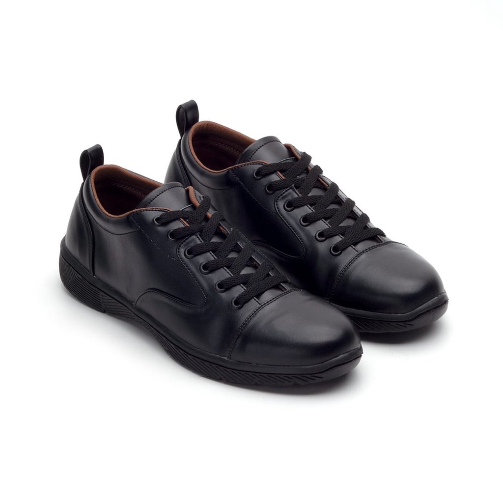 FRATELLO BLACK - Sepatu Pantofel Casual Kulit Original