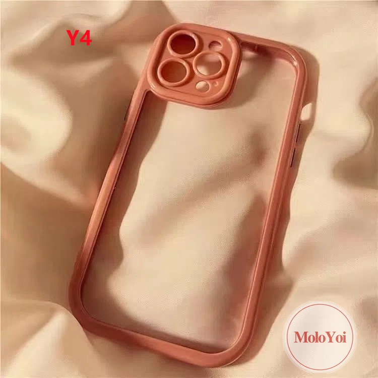 Soft Case Pelindung Kamera Belakang Bahan Akrilik Transparan Glossy Untuk iPhone 11 14 13 12 Pro MAX XR 14 Plus X XS MAX