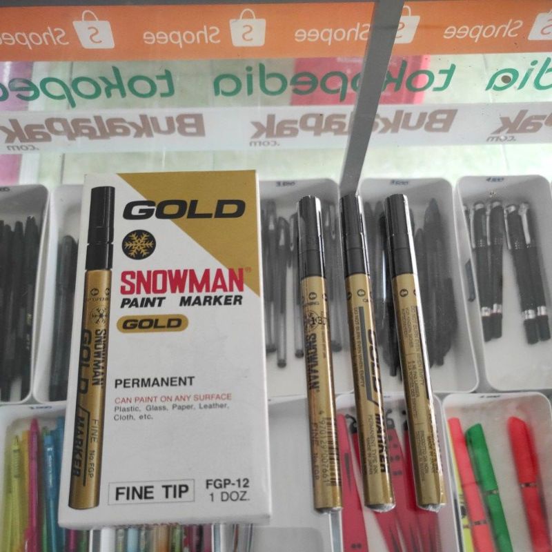 Spidol SNOWMAN warna GOLD
