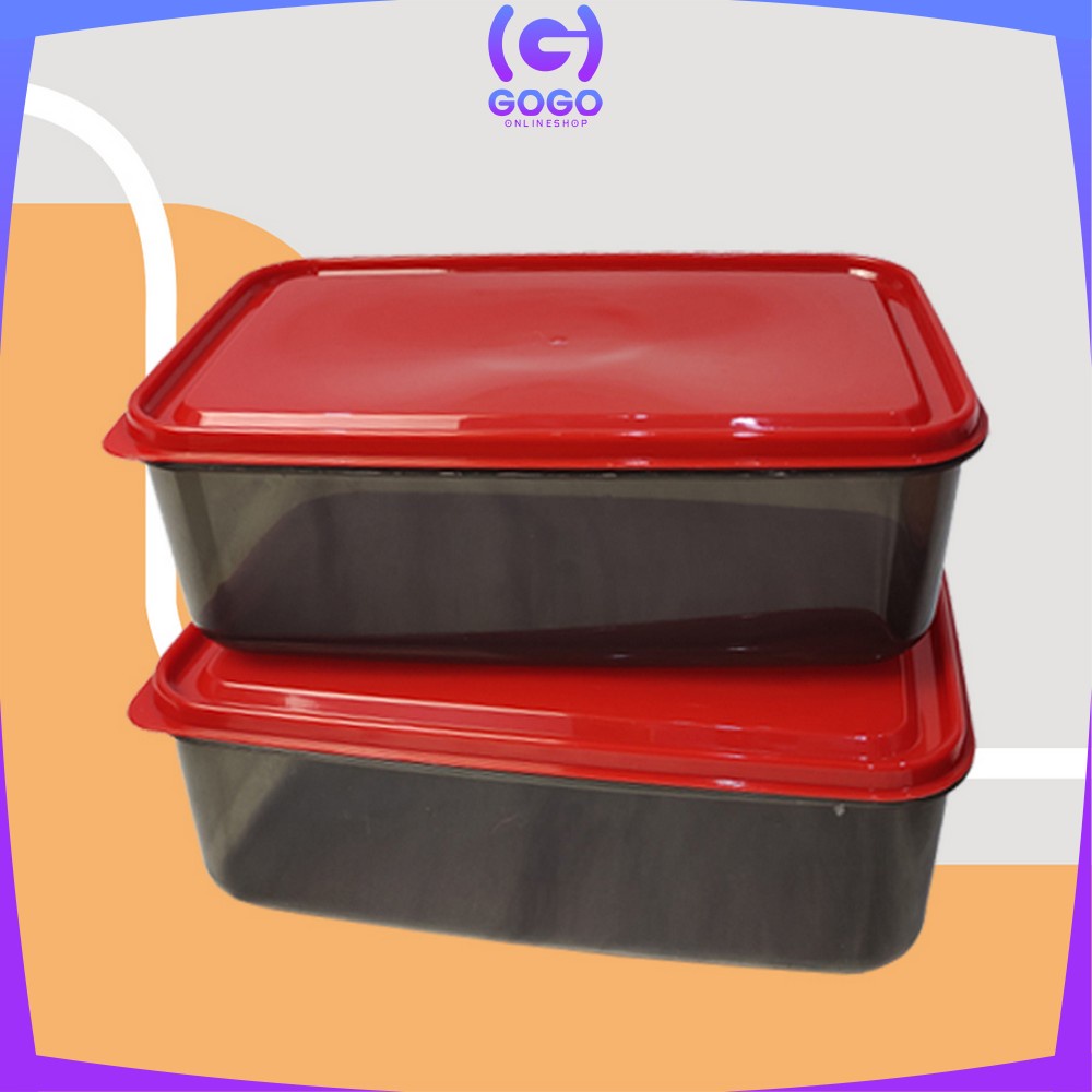 GOGO-C425 Toples Plastik Set isi 14pcs Smoke Sealware / Toples Kotak Snack Kontainer Makanan Food Storage Box BPA FREE