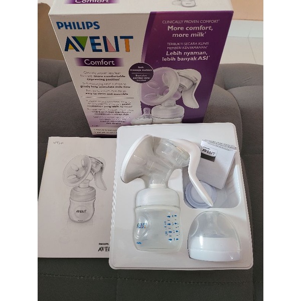 Pompa Asi Philips Avent Manual Breastpump Pompa Asi Avent Manual Natural Comfort + bottle / Pompa Asi Avent Manual Natural Dengan Botol Dot / Avent Manual Comfort