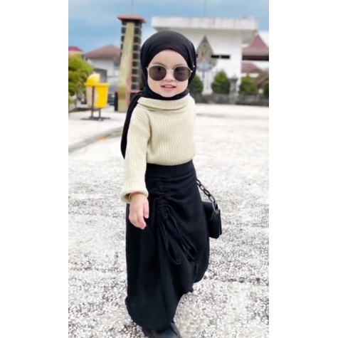 ROK SERUT CRINCLE AIRFLOW ANAK M 1-3 TAHUN ROK KERUT Panjang Anak Perempuan rok anak crinkle