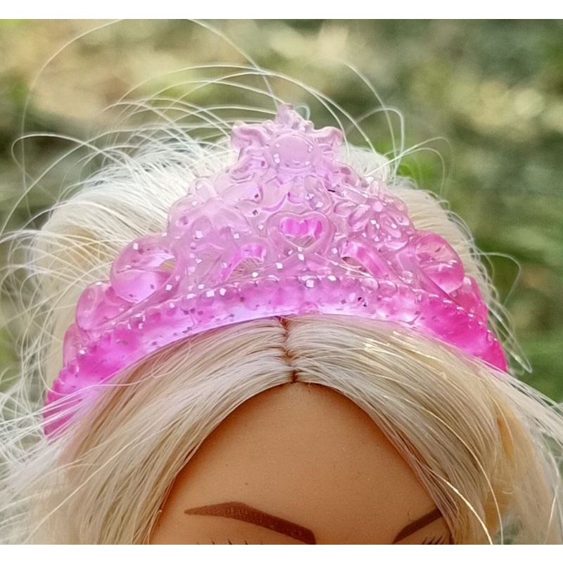 bando mahkota boneka varian pink