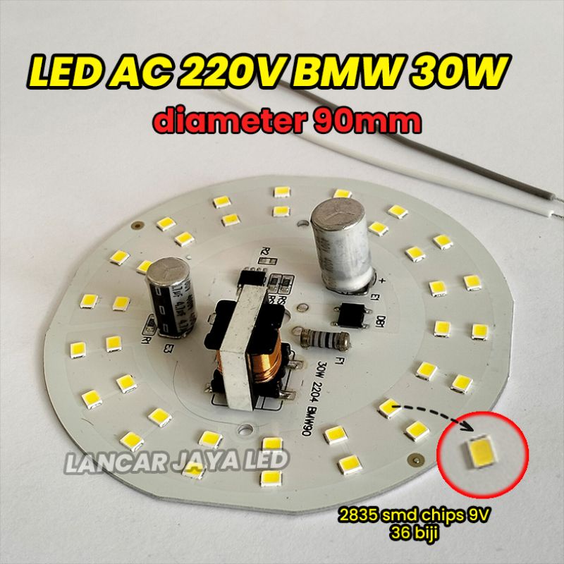 Led ac bmw 30W D-90mm