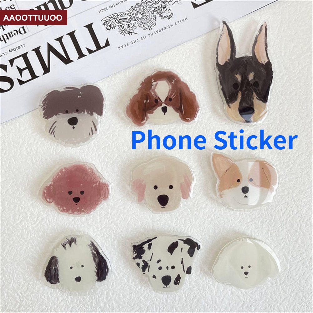 Popsocket Smartphone Motif Kartun Anjing Lucu Bahan Akrilik 9 Pola