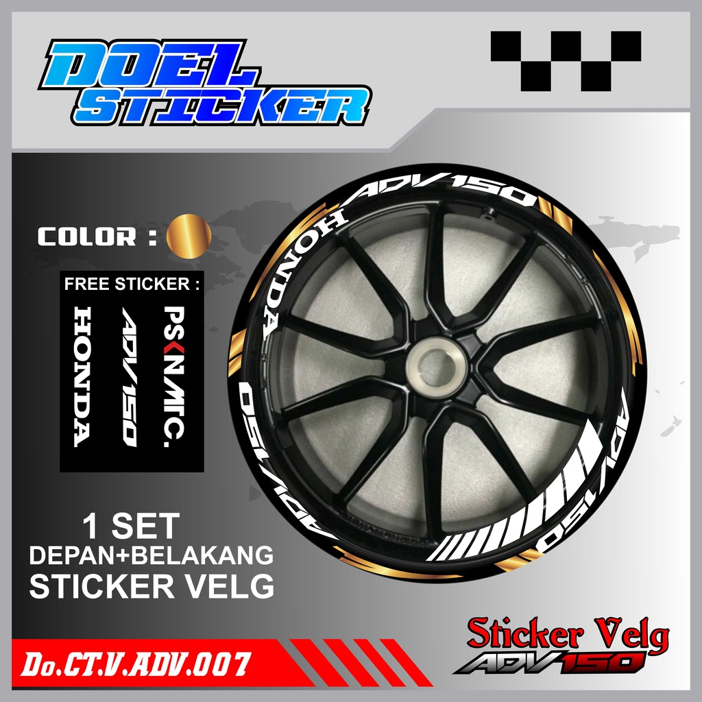 STICKER CUTTING LIST VELG HONDA ADV 150 VARIASI MOTOR DOEL 007