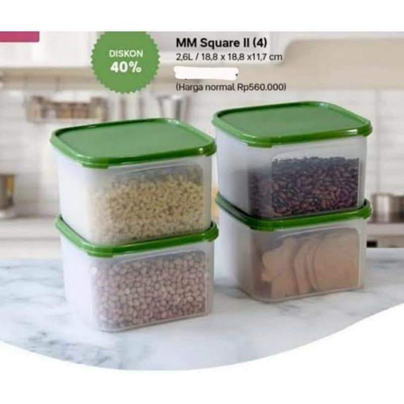 1pcs mm square 2.6L tupperware