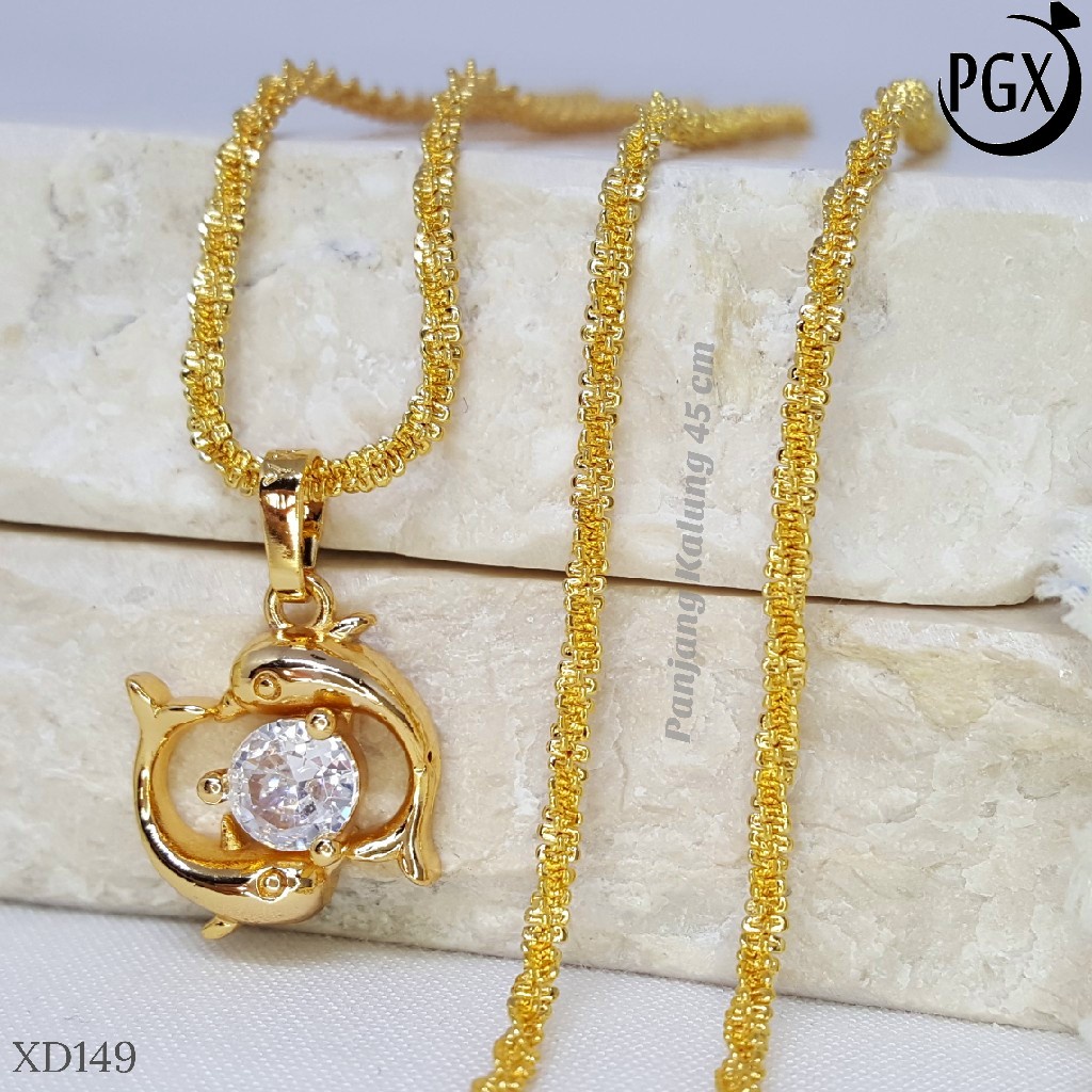 PGX Kalung Wanita Xuping Aksesoris Fashion Perhiasan Lapis Emas XD149