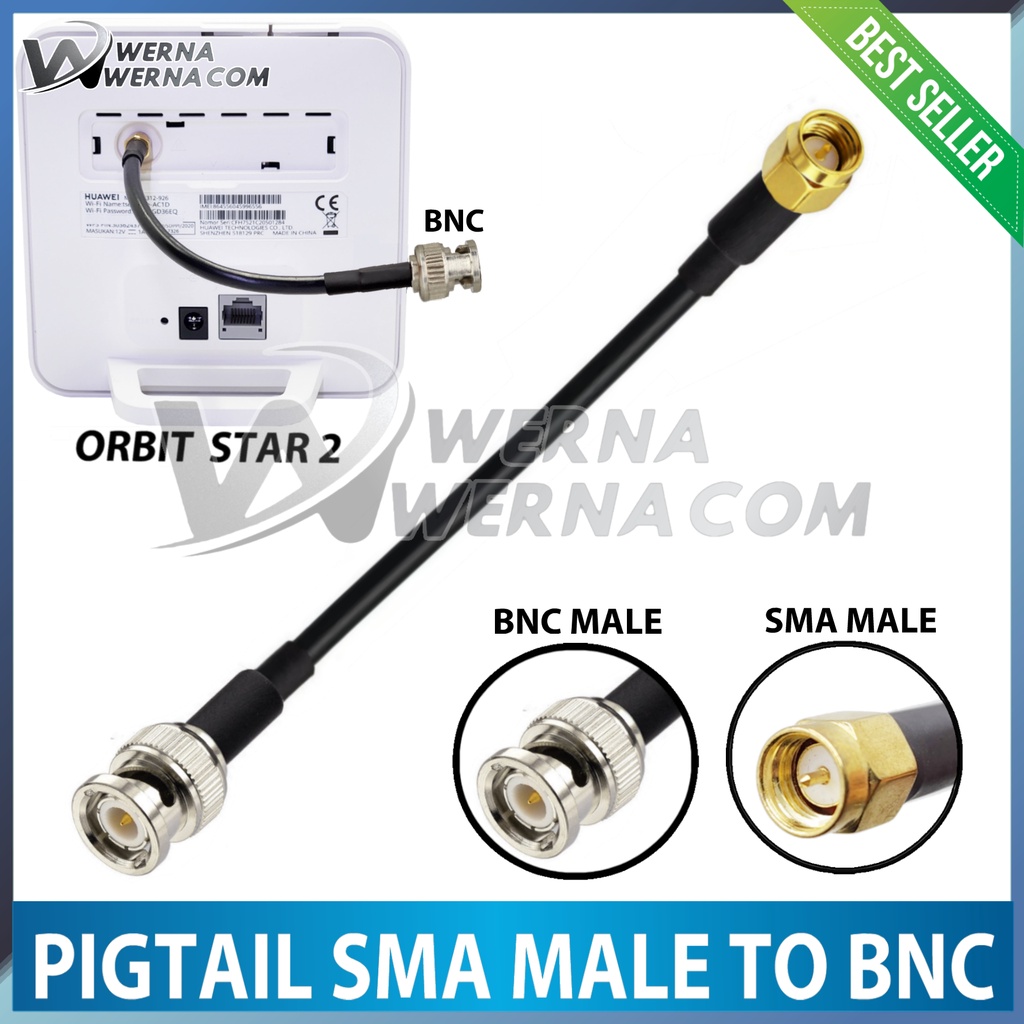 PIGTAIL BNC to SMA male support MODEM/ ROUTER Orbit star 2, B311, B312, B683