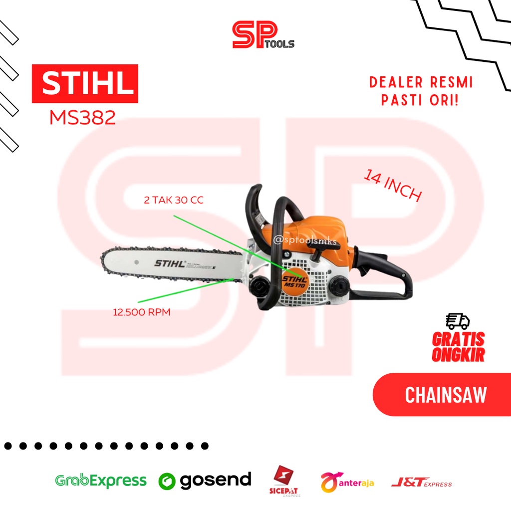 MESIN CHAINSAW CHAIN SAW GERGAJI KAYU 14" 14 INCH STIHL MS170 MS 170