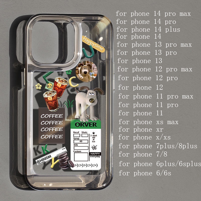 Soft Case Silikon TPU Transparan Motif Anjing Lucu Untuk IPhone 14 13 12 11 Pro Max XS X XR 7 8 6 6S Plus