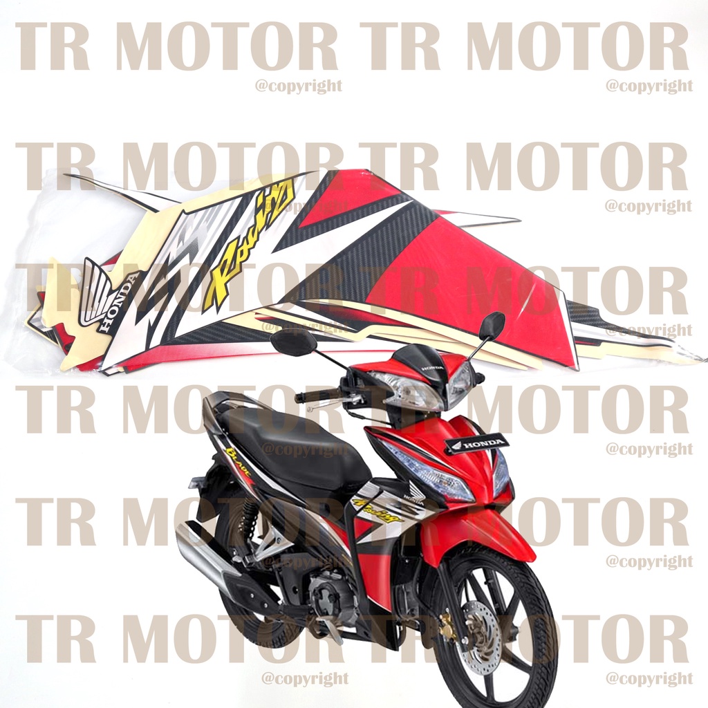 Stiker Motor Blade 125 FI 2014 Sticker Striping Lis Full Set Motor