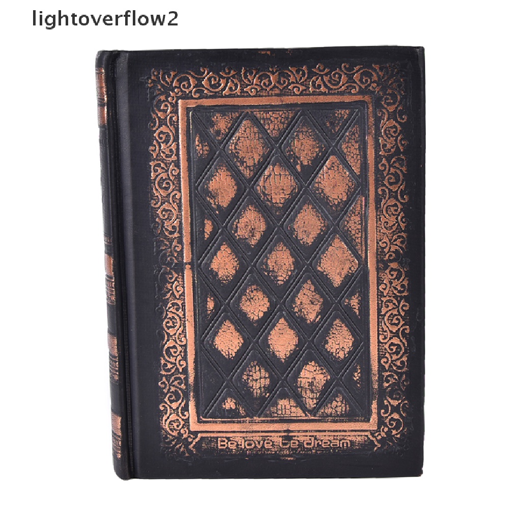 (lightoverflow2) Buku Notebook / Catatan / Diary / Jurnal Hard Cover Bahan Kulit Gaya Retro Vintage