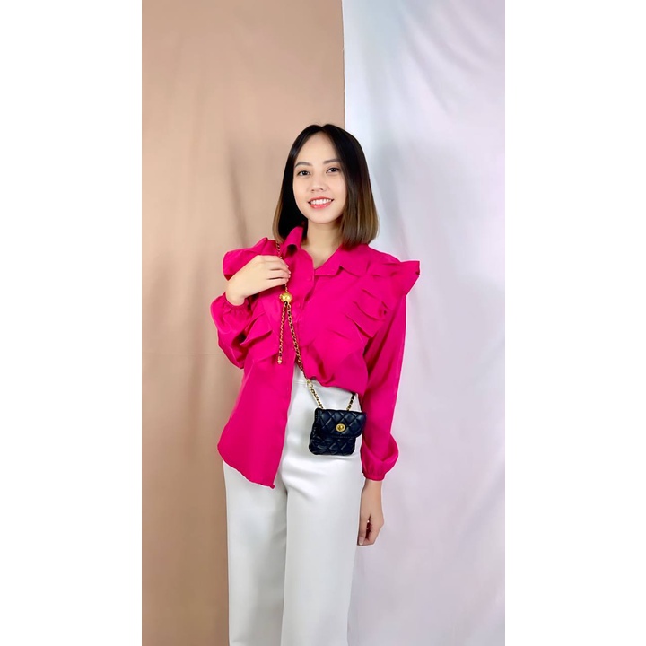 RX FASHION - LELANA TOP BLOUSE KATUN TWISTCONE / FIT TO XL / PREMIUM BLOUSE WANITA  / LEIKA BLOUSE / BLOUSE NANDA ATASAN WANITA KEKINIAN- NN