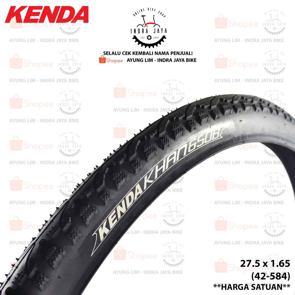 KENDA - BAN LUAR KHAN 650B - 27.5 X 1.65 - (ETRTO 42-584) -K935- BLACK