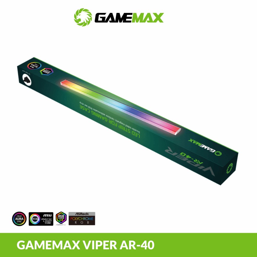 Gamemax Viper AR40 Double Side Magnetic Rainbow ARGB LED Strip