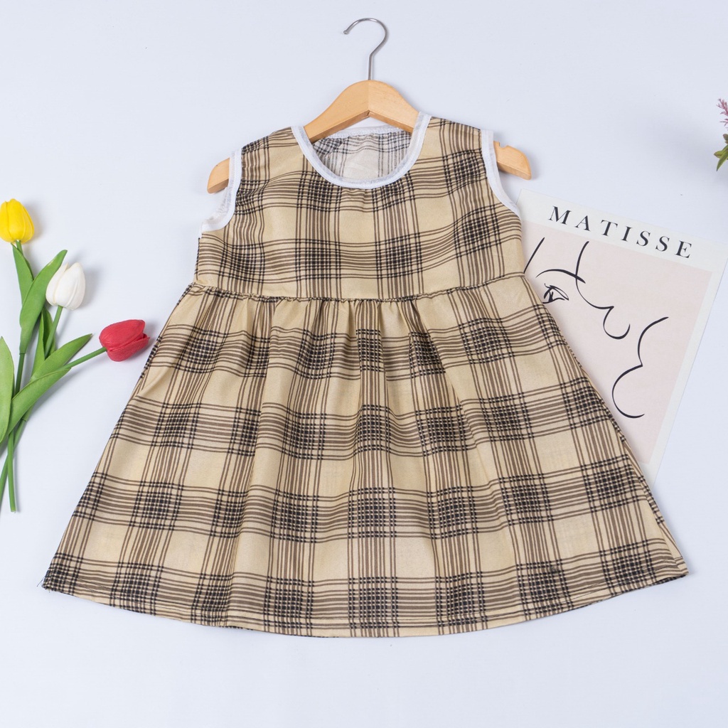 ZASKIYA - DRESS TERUSAN SANTAI ANAK PEREMPUAN BANYAK MOTIF | DRESS BALITA DAISY / TARTAN