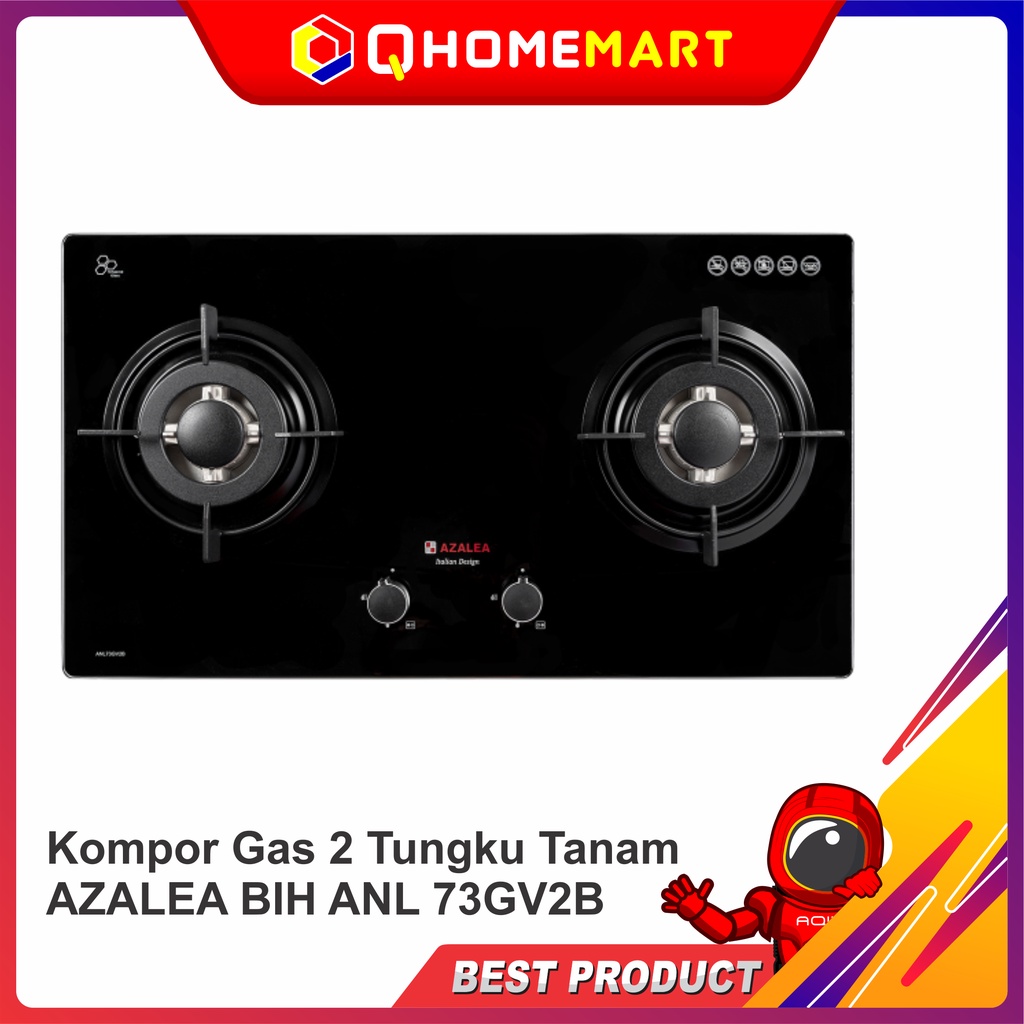 Kompor Gas 2 Tungku Tanam AZALEA BIH ANL 73GV2B