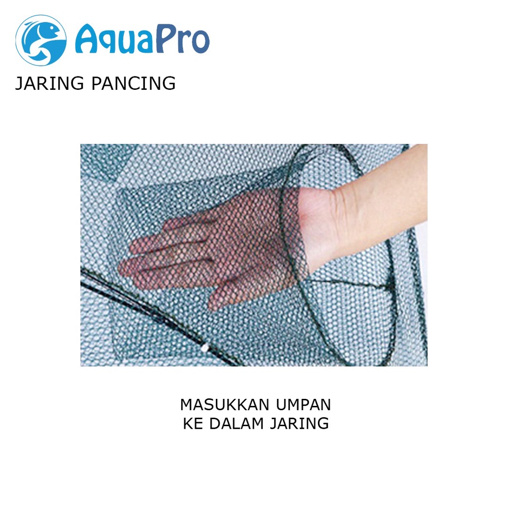 Aquapro Payung Bubu 8 Lubang Jaring Jebakan Perangkap Udang ikan Kepiting / Jaring Bubu Perangkap Ikan