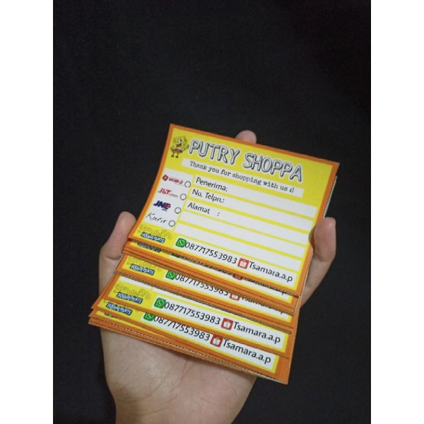 

stiker label pengiriman custom