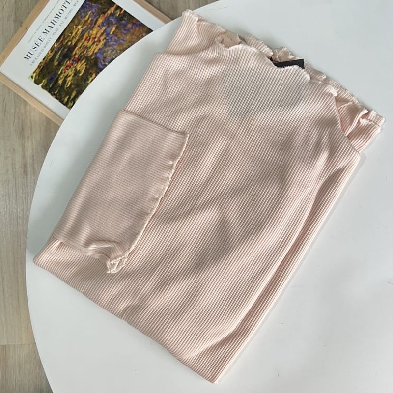 Inner Longsleeve Turtleneck Rib Lengan Panjang Wanita Kerah Tinggi Tebal Premium Kekinian Viral