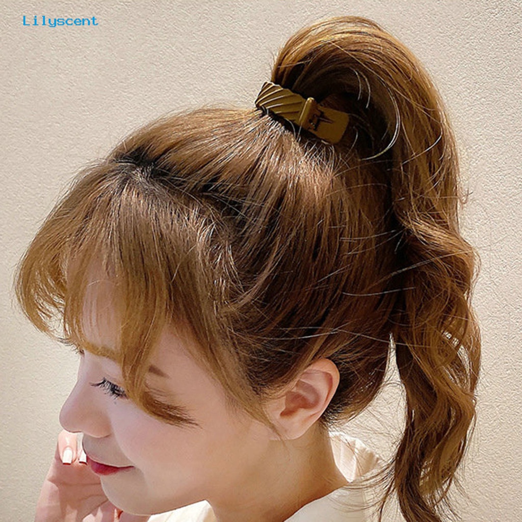 Jepit Rambut Ponytail Anti slip Warna Solid Untuk Wanita