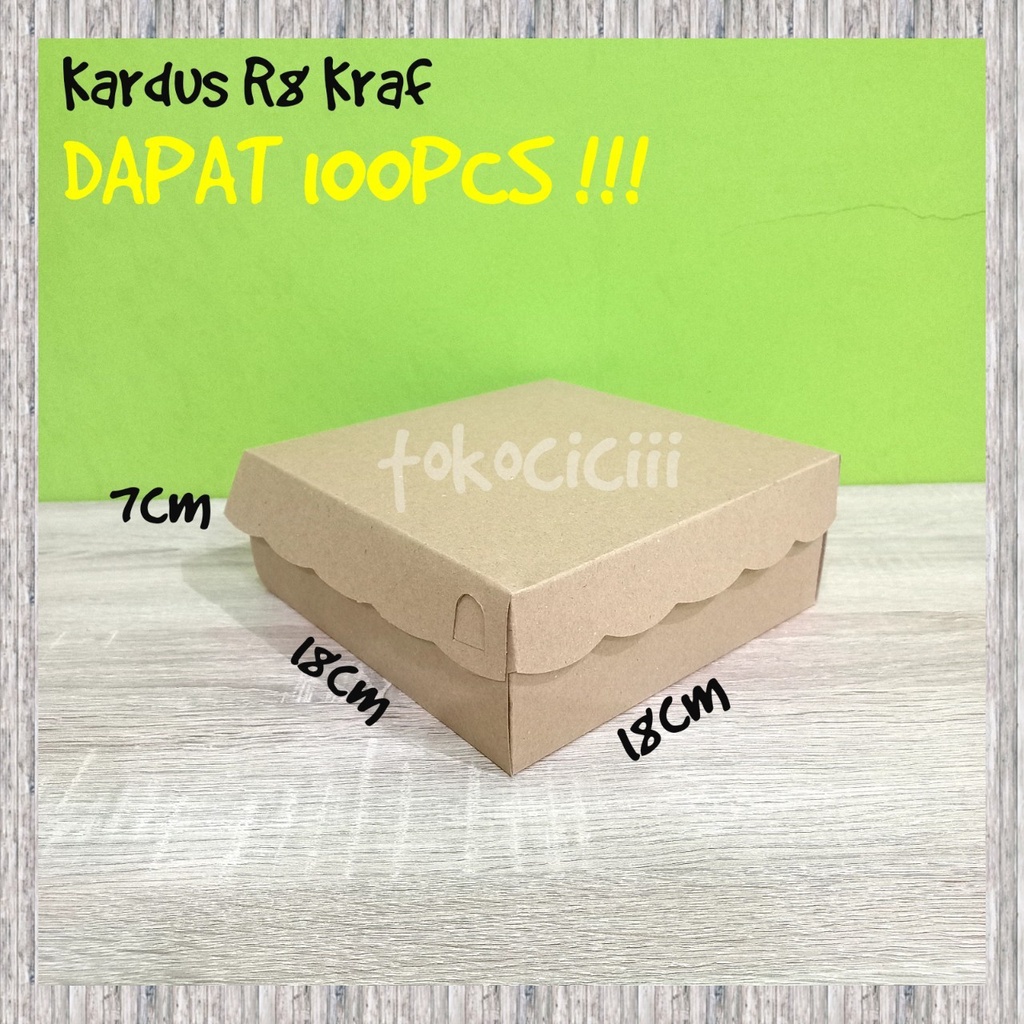 

Kardus coklat 18x18 kraf 350gsm kardus jajan kue kardus nasi coklat