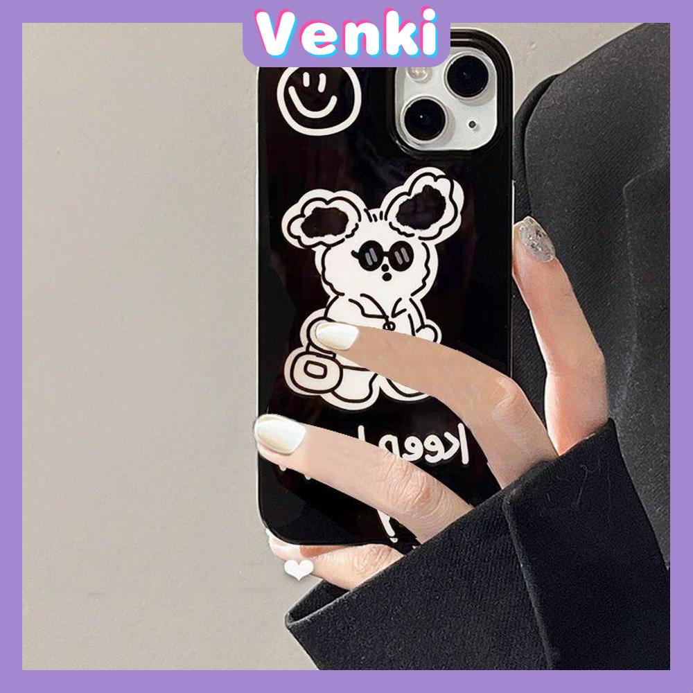 Case For iPhone 14 Series TPU Soft Case Cartoon Sunglasses Dog Glossy Black Candy Case Camera Protection Shockproof For iPhone 14 13 12 11 Plus Pro Max 7 Plus X XR