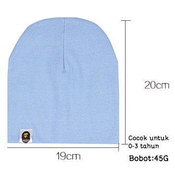 Topi Kupluk Rajut Polos 0-3 tahun B173