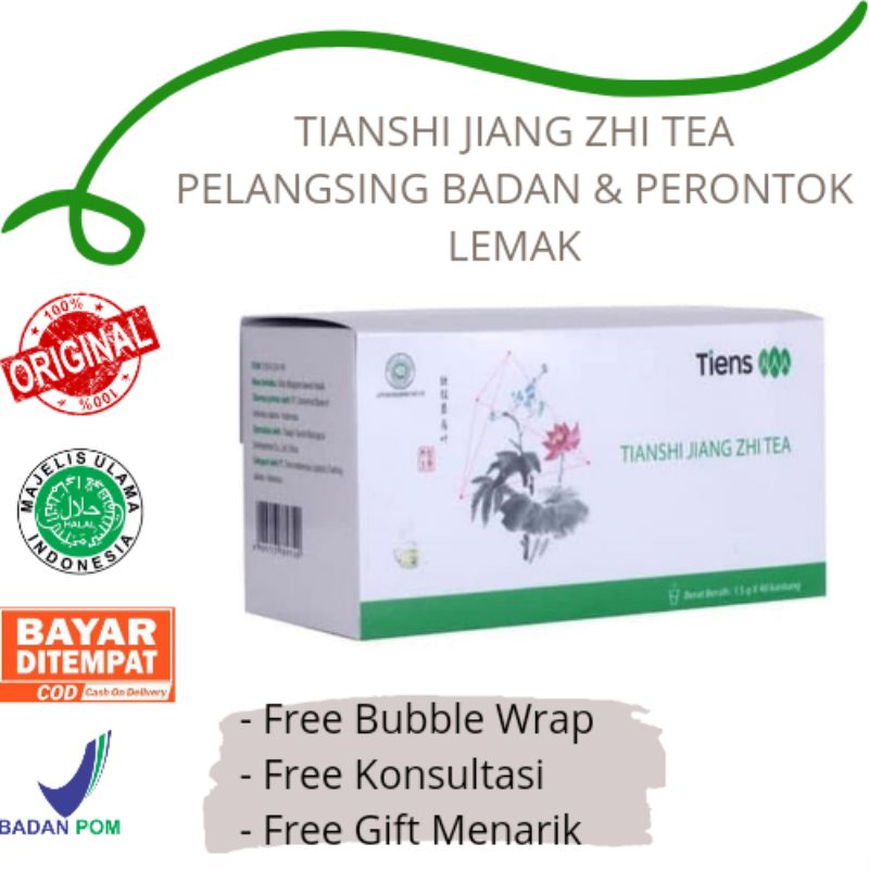 ( COD ) TIANSHI JIANG ZHI TEA TEH PELANGSING DAN PERONTOK LEMAK TERBAIK ALAMI BISA COD TEH HIJAU TEH