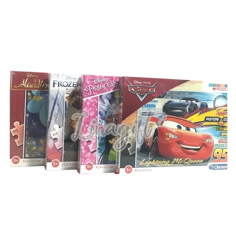 ORIGINAL DISNEY PUZZLE - SUPERCOLOR CLEMENTONI / PRINCESS ALADDIN FROZEN CARS LION KING VEHICLE PUZZLE