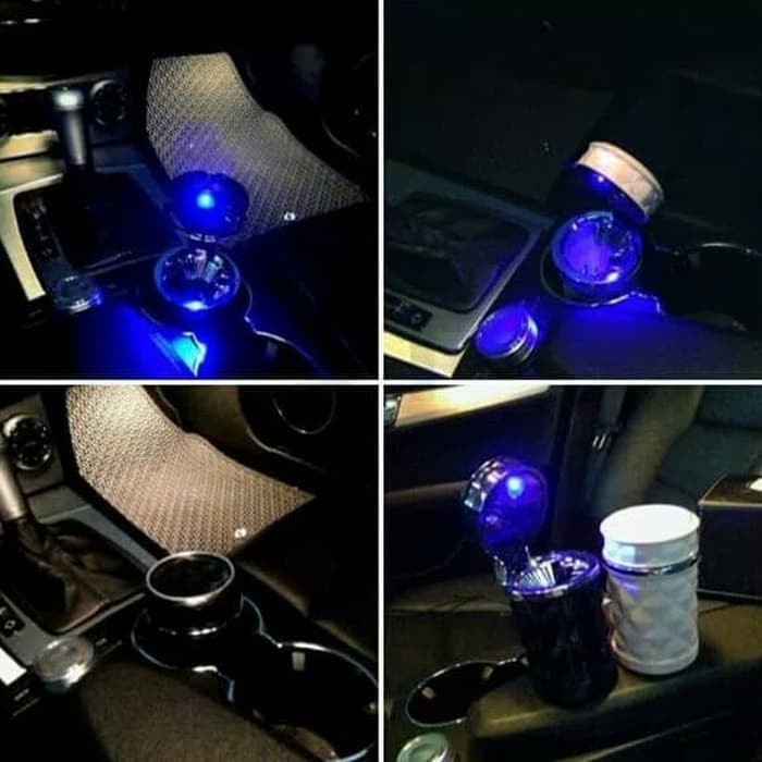 Asbak Mobil Car Ashtray Asbak Rokok Ashtray Cup Asbak Mobil Tempat Abu Rokok Lampu LED