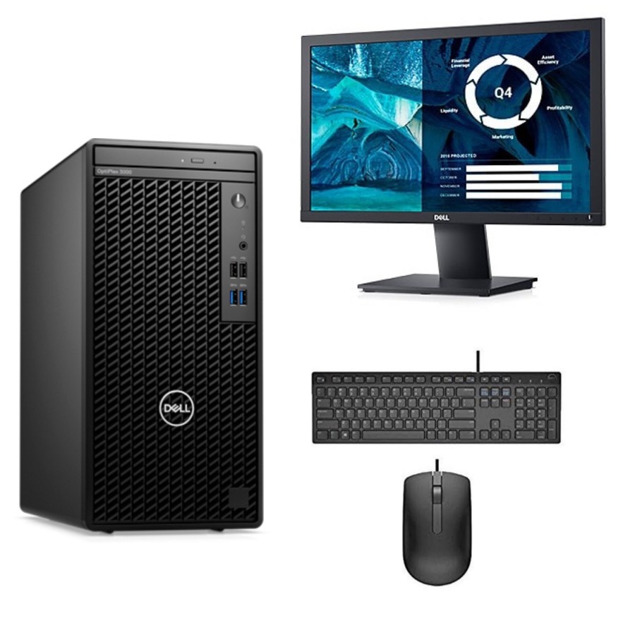 Dell Optiplex 3000 Tower | Core i3-12100 | 4GB DDR4 1TB SATA, W11, Dell 19.5"" E2020H
