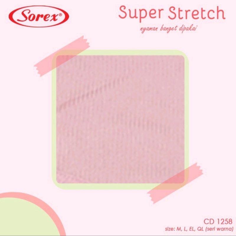 CD SOREX 1258 | Celana Dalam Wanita Salur Timbul karet kecil [VI W8/Z8] Superstretch