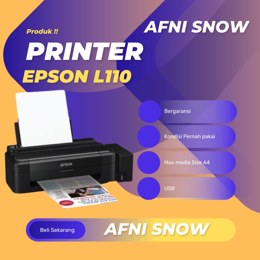 Printer epson l110 Unit Printer Epson L110 Kondisi Oke Siap Pakai