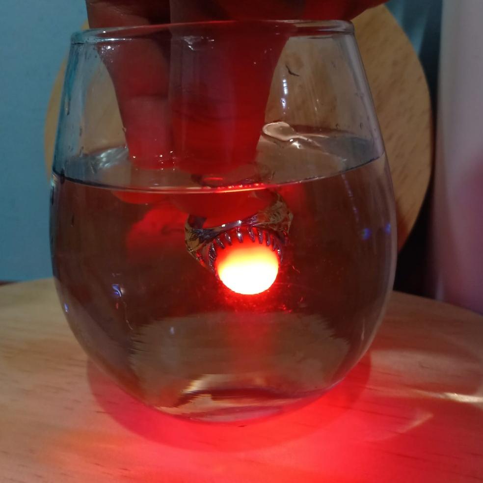 ㅰQ BISA COD. Cincin Batu merah Delima, Batu Hijau Jambrud & Batu Biru Safir, Bisa Nyala Dalam Air, A