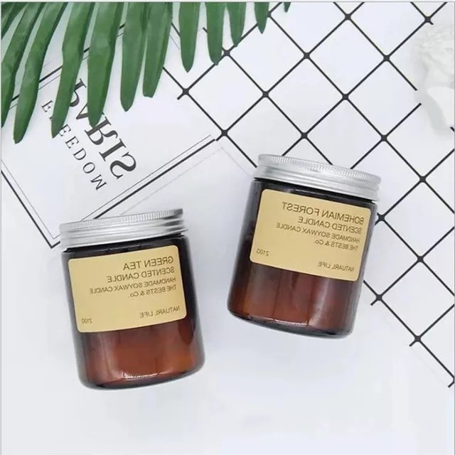 Receptacle Jar Kaca Amber 200Ml / Jar Lilin Kaca Amber 200Ml / Jar Pot Cream