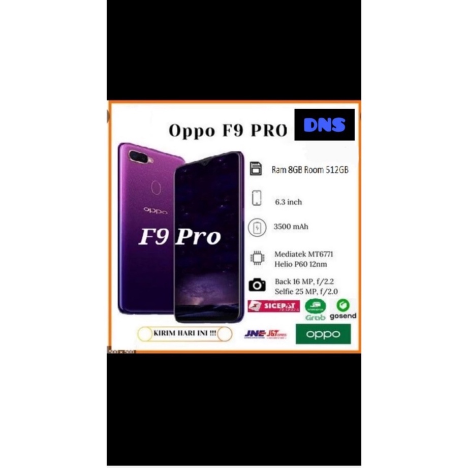 Oppo F9 PRO Ram ram 8/256GB ram 8/512 Garansi 1 Tahun - purple, 8/256
