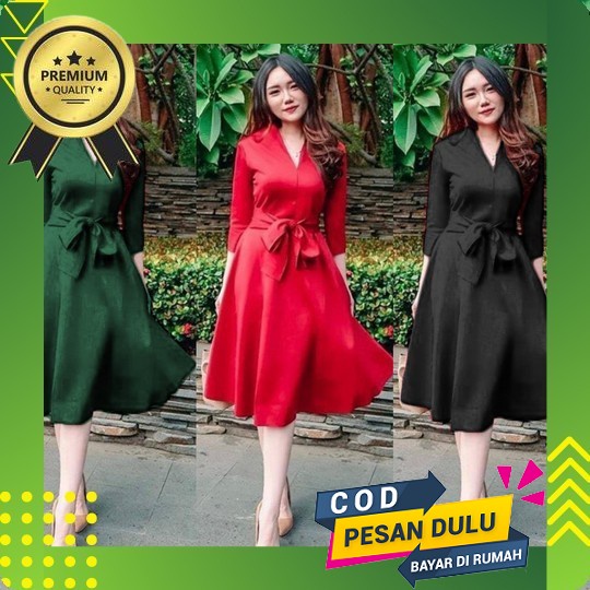 We-Store-Dress Natal Terbaru-Dress Natal Murah-Dress Casual-Dress Wanita Remaja-Dress Remaja-Gaun Na