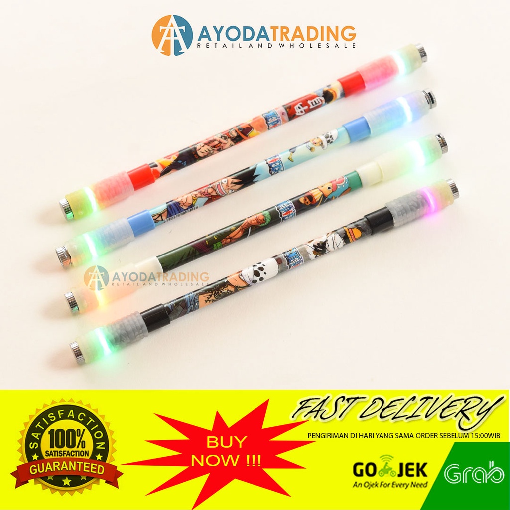 Spinning Pen Putar Pemula One Piece LED