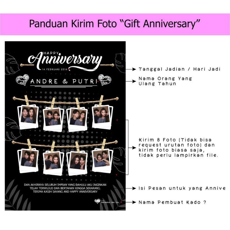 Desain + Cetak Gift Foto Hadiah Ulang Tahun