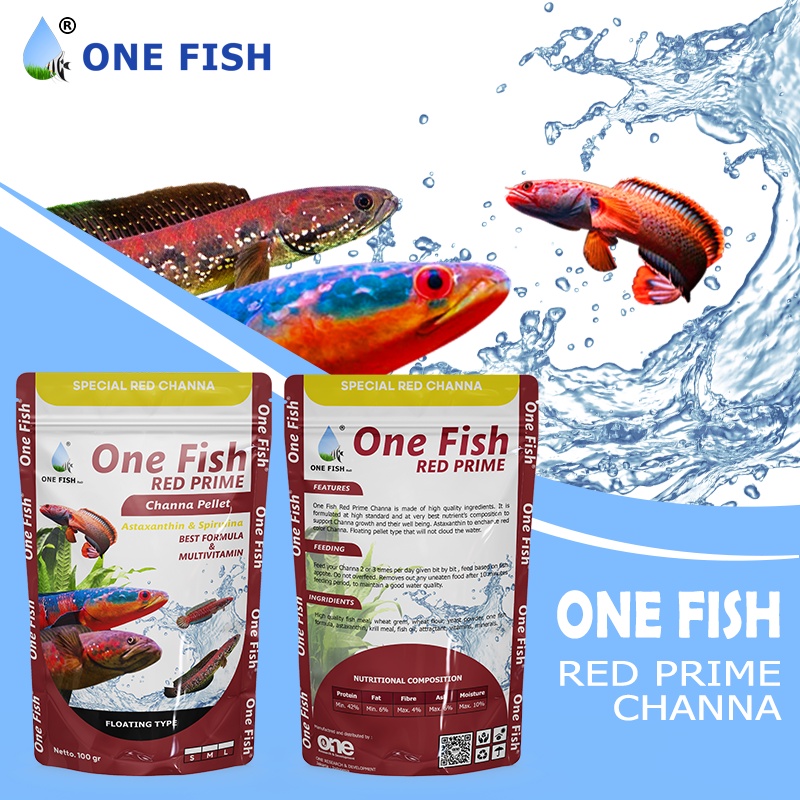 PELLET IKAN CHANNA RED PRIME - ONE FISH