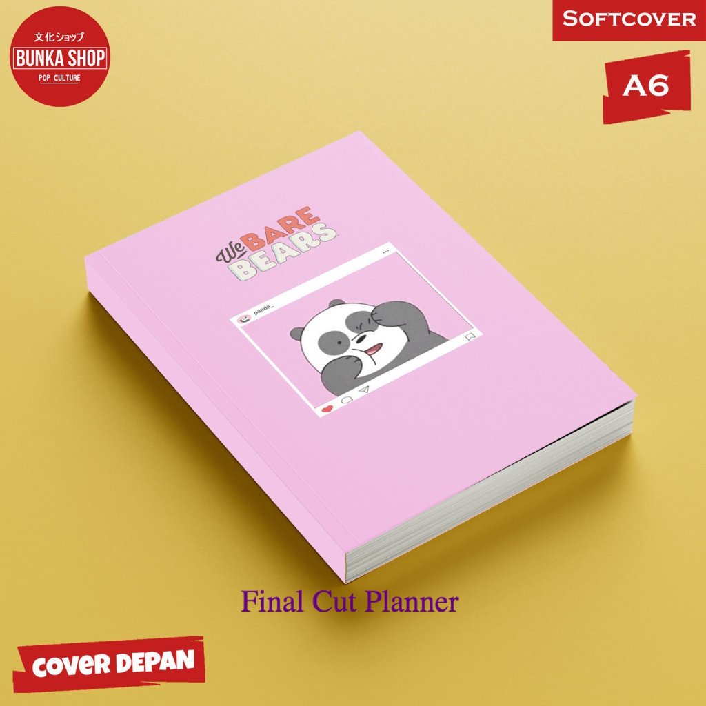 

Pocket Note We Bare Bears Frame Purple Softcover A6 Buku tulis Catatan Notes Agenda Planner Jurnal