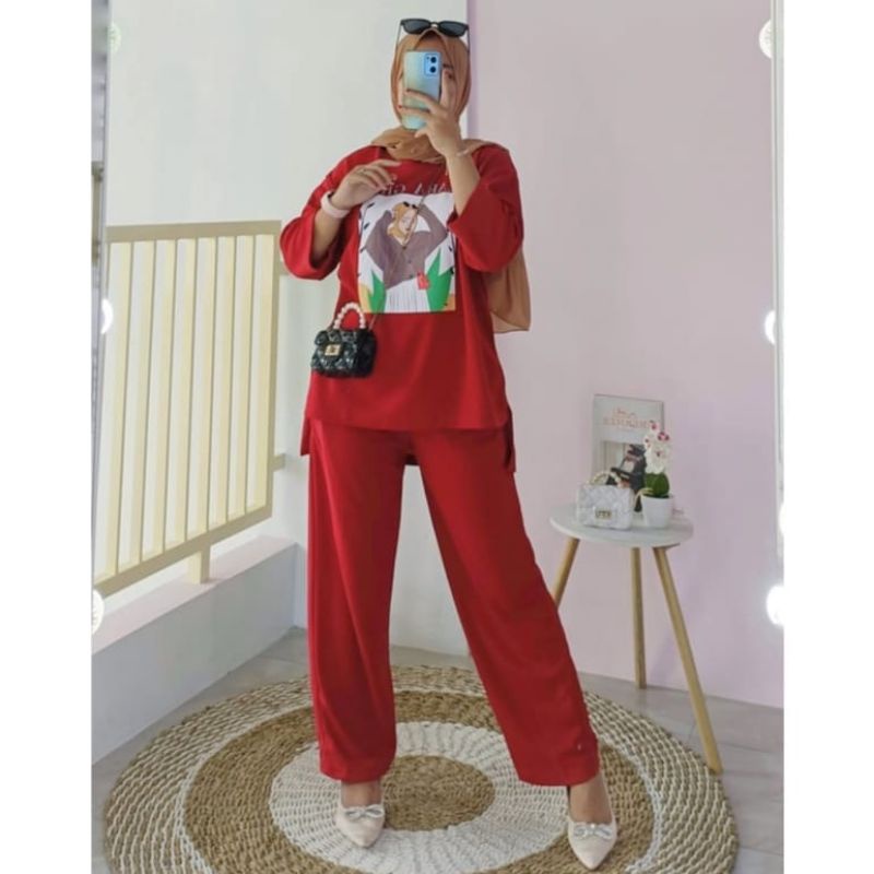 SETELAN TERBARU / 1SET BAJU VIRAL (BAJU+CELANA) SETELAN FASHION WANITA DEWASA DAN REMAJA