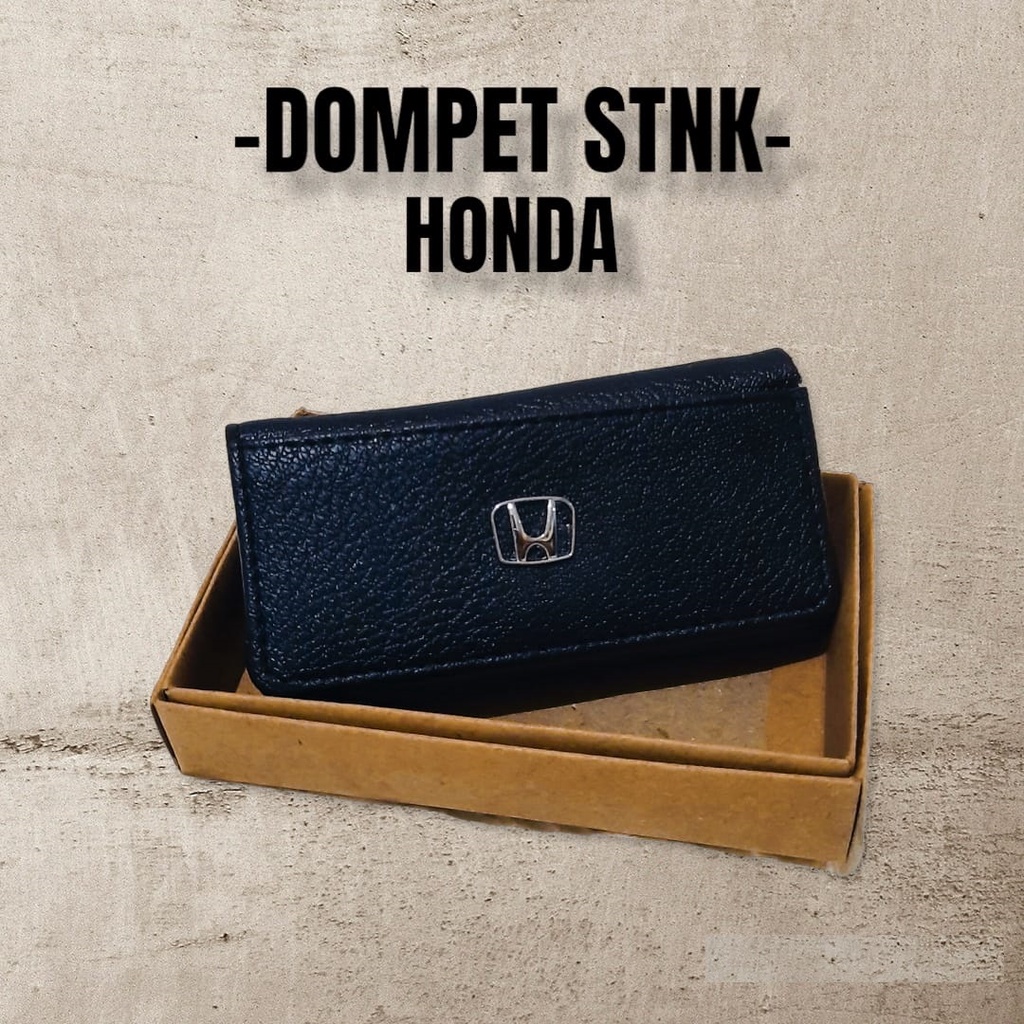 COD/ MEGA DIJAMIN PALING LARIS Dompet STNK Dompet Tempat Gantungan Kunci Mobil Motor HONDA Hitam Black