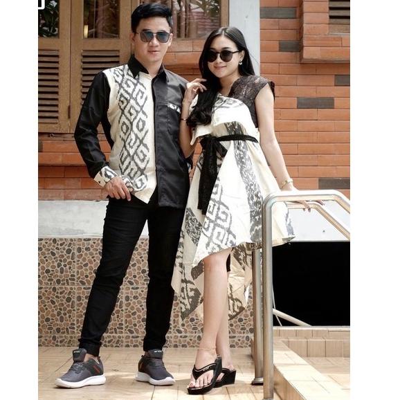 COUPLE SIERA DRESS IVORY TENUN IKAT ASLI COUPLE TENUN COUPLE SONGKET COUPLE KONDANGAN BATIK KAMPUS [
