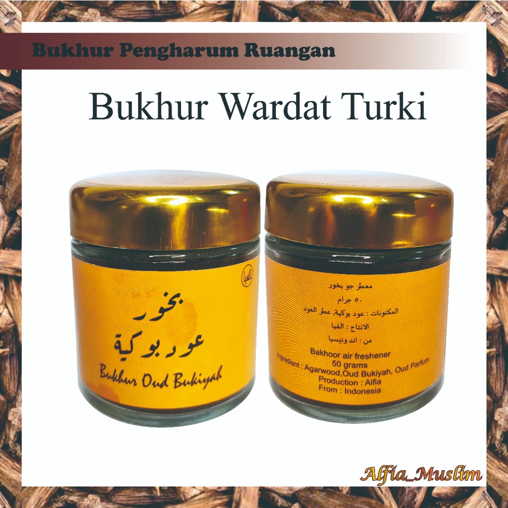 Buhur Wardat Turki Bukhur Dupa Wangi Bakhoor Aromaterapi &amp; Pengharum Ruangan Isi 50 Gram