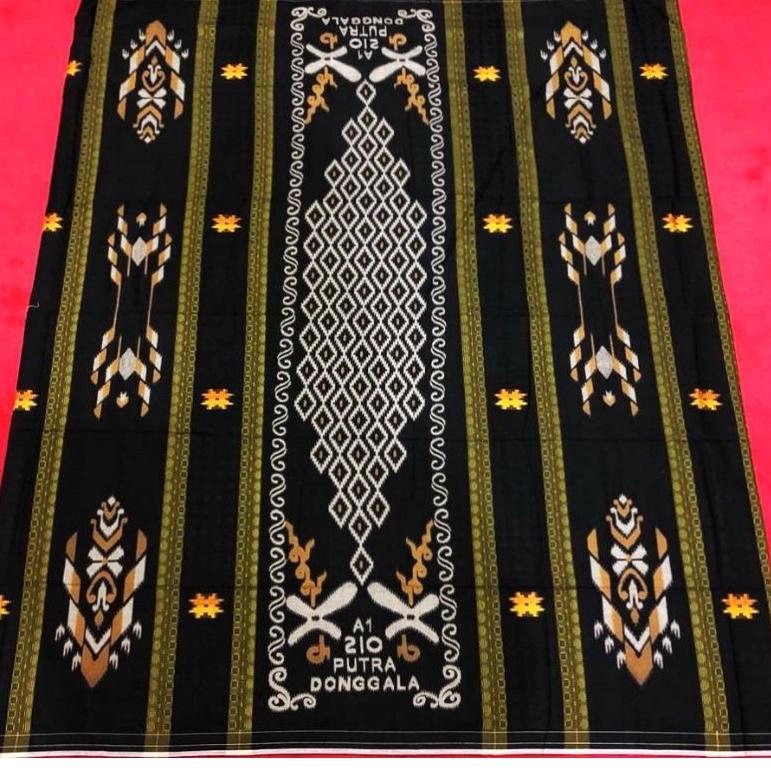 Sarung DONGGALA PABRIK SERI HITAM Murah./sarung donggala seragam & SARUNG MUSTAMIN. "CMH.18Oc22a"