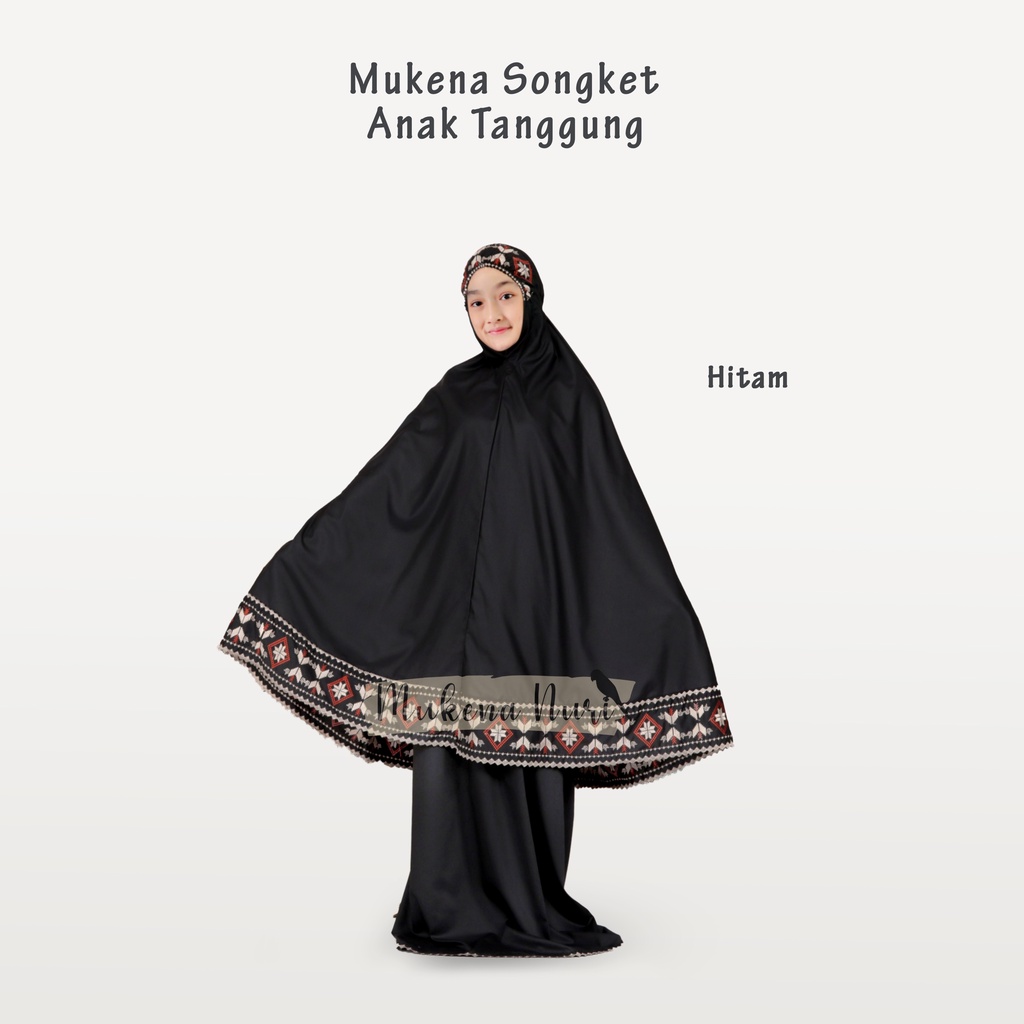 Mukena Anak Songket Tanggung Bisa dari 9-15 tahun