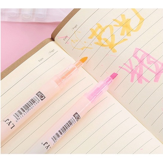 3 pcs 6 Warna Stabilo Pen Highlighter Dua Arah OSM-ST0052 isi 3